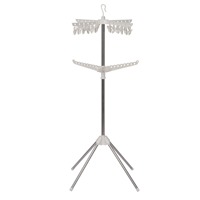 Porte-vêtements autoportant Support portable Pliant Séchoir à linge Cintres pour vêtements