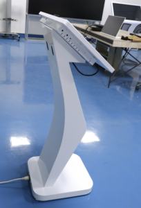 21.5 인치 바닥 스탠딩 아랍어 고객 피드백 시스템 스마일 서비스 등급 고객 만족도 조사 장비 - Product Image 6