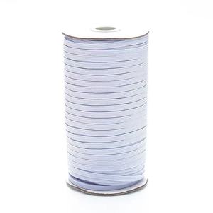 Approvisionnement d'usine <span class=keywords><strong>5mm</strong></span> blanc tressé <span class=keywords><strong>cordon</strong></span> extensible 100% Polyester ceintures élastiques bande pour sacs chaussures Textiles de maison techniques tissées - Product Image 6