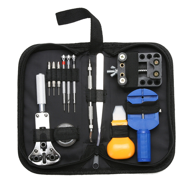 Professional  Watchmaker's Watch Repair Kit Include 147pcs Disassembly Maintenance Battery Replacement Combination