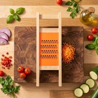 Professionele handmatige mandoline van massief hout, 4,5 mm extra grote julienne-snijder voor uien, aardappelen en groenten, in doos, keuken gadget