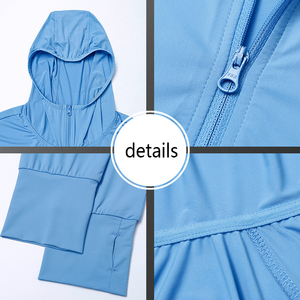 Fabricante de Ropa de Secado Rápido con Protección Solar UV UPF 50+, Chaqueta de Exterior al por Mayor, Manga Larga, con Capucha, para Hombre - Product Image 4