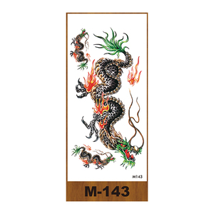 Fabbrica personalizzata impermeabile body art temporaneo animale drago serpente 3D realistico trasferimento dell'acqua adesivi tatuaggio per uomini e donne - Product Image 3