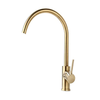 Robinet d'évier de cuisine de couleur OEM en acier inoxydable mélangeur d'eau chaude et froide pivotant à 360 degrés robinet de lavabo monté sur le pont
