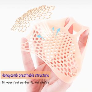 Women's Breathable Honeycomb Insoles, Super Soft Non-Slip Forefoot <b>Pad</b>, Winter Sports Anti-Pain Half <b>Pad</b> - Product Image 3