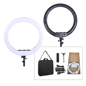 Luce ad Anello <span class=keywords><strong>Video</strong></span> da 21 Pollici per Fotografia, Illuminazione 3000-6000K <span class=keywords><strong>con</strong></span> Telecomando e Treppiede per Studio e Trucco - Product Image 6