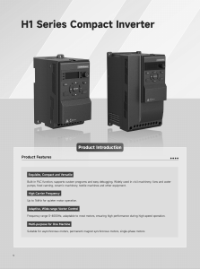 Inverter VFD serie Stellar H100 salvaspazio, azionamento AC compatto, facile sostituzione del vecchio controller motore per macchinari civili - Product Image 2