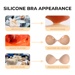 Soutien-gorge push-up invisible en gel de silicone amovible sans bretelles avec fermeture <span class=keywords><strong>avant</strong></span>, bonnet 3/4, lingerie sexy d'été pour adulte - Product Image 2