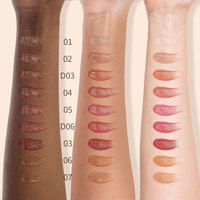 Quantité minimale de commande bas Crystal Lipgloss Brillant à lèvres scintillant à changement de couleur logo personnalisé Brillant à lèvres repulpant pour les lèvres mignon Brillant à lèvres végétalien de marque privée
