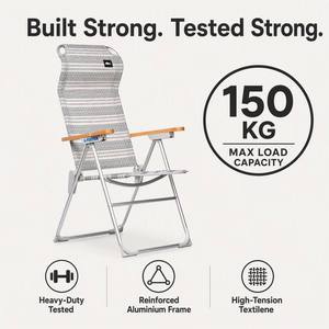 Silla Plegable Portátil de Aluminio Resistente para <span class=keywords><strong>Playa</strong></span>, Camping, Parque y Patio, Tumbona para Picnic - Product Image 1