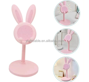 Conception d'oreille de lapin mignon télescopique antidérapant tablette organisateur de bureau Portable support de télé<span class=keywords><strong>phone</strong></span> portable de bureau support - Product Image 6