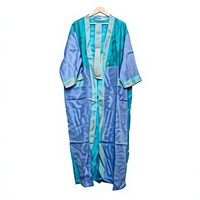 Robe Kimono en Soie Douce Vintage Indienne Assortie pour Femme, Faite à la Main, Imprimé Floral, Col en V, Taille Élastique, Trois Quarts, Automne, Lisse