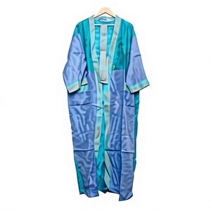 Sari Kimono de Seda Suave Vintage Indio Surtido para Mujer, Hecho a Mano con Estampado Floral, Cuello en V, Cintura Elástica, Tres Cuartos, Otoño, Suave - Product Image 1