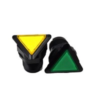 Boutons LED triangulaires plaqués de haute qualité 35x35mm, boutons de jeu lumineux pour l'assemblage de machines d'arcade