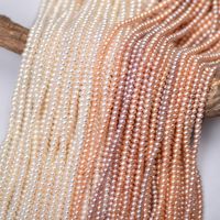Perles d'eau douce blanches naturelles de 4-5 mm, à fort lustre, lisses, plates sur quatre côtés, perles en vrac pour la fabrication de bijoux DIY