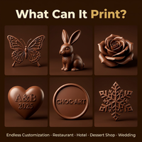 Impresora 3D de Chocolate Multicolor FDM con Inyección de Tinta, Nivelación Automática, Base Calefactada, para Alimentos, Nueva, para Restaurantes, Servicios de Catering, Pequeñas Empresas 1