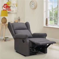 Sofá Reclinable Japonés Moderno de Respaldo Alto, Cuero PU, Ajustable, Extensible, Individual, Manual, Cómodo, con Respaldo Reclinable, Estructura Metálica