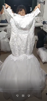 Robes de mariée sirène africaines blanches champagne taille plus à manches courtes et épaules dénudées personnalisées 2022