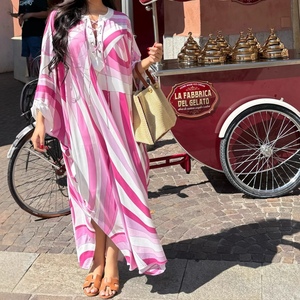 Robes longues maxi élégantes pour femmes, grandes tailles, imprimées, africaines, écologiques, teintes unies, coupe ample - Product Image 4