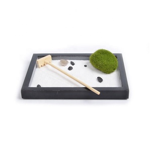 Kit de Jardín de Arena Zen de Diseño Japonés para Interiores, Forma Rectangular, Mini Meditación de Escritorio, <span class=keywords><strong>Terapia</strong></span> Psicológica - Product Image 5