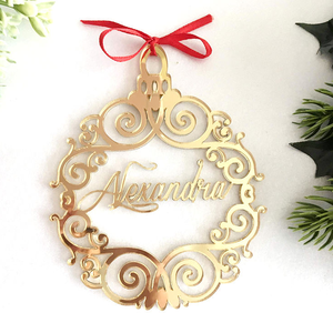 Ornements de Noël personnalisés en acier inoxydable découpés au laser, toutes formes et tailles, décorations suspendues pour sapin de Noël, pendentifs vierges DIY pour cadeaux de fêtes - Product Image 1