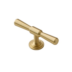 Poignée d'armoire en laiton doré clair minimaliste moderne pour cuisine et armoire poignées de tiroir et boutons bons matériaux - Product Image 1