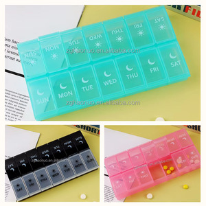 Usine de gros Simple grande capacité hebdomadaire médecine boîte de rangement 7 jours 2 rangées 14 compartiments <span class=keywords><strong>matin</strong></span> <span class=keywords><strong>soir</strong></span> <span class=keywords><strong>pilulier</strong></span> - Product Image 3