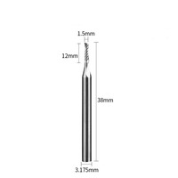 FEIDA 2A AlTin recubierto de carburo sólido flauta única 10mm 4mm broca de fresado de corte CNC brocas de enrutador en espiral descendente de corte de madera