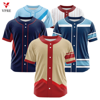 Maillot de baseball personnalisé multicolore à séchage rapide, manches courtes, en maille, uniforme de baseball, impression, broderie, chemise de baseball ZB4006