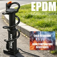 BAIMEI High Pressure Steel Bicycle Tire Pump 85psi Gauge Foot Pedal Portable Mini FAST Waterproof Durable for Mountain/Road