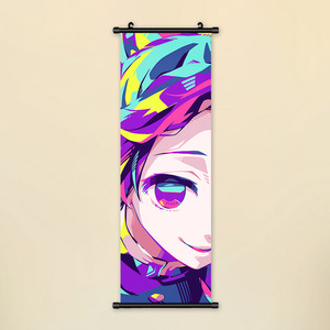 Póster de Tela Colgante de 70*25cm con 3000 Diseños de Anime Japonés, Personaje Tanjiro de <span class=keywords><strong>Demon</strong></span> <span class=keywords><strong>Slayer</strong></span>, Póster Decorativo para Pared - Product Image 4