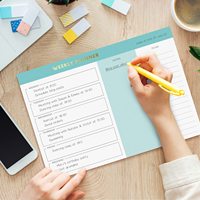 Bloc-notes hebdomadaire personnalisé à détacher pour la liste de tâches de la semaine, fournitures de bureau, décoration de la maison, bloc-notes pour réfrigérateur