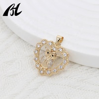 Hibou de nuit pendentif à breloque pas cher bijoux à bricoler soi-même faisant des accessoires en laiton Zircon chrétien religieux bricolage oiseau Minerve vendeurs de bijoux