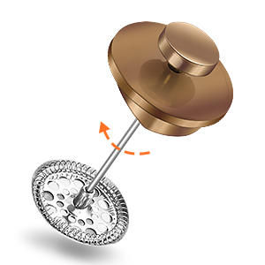 Đen Mini Pháp Báo Chí Cà Phê <span class=keywords><strong>Maker</strong></span> 12Oz Duy Nhất Cup Pháp Báo Chí Với Rose <span class=keywords><strong>Gold</strong></span> Nắp 3 Bộ Lọc Thêm & 1 Vàng Muỗng - Product Image 2