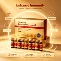 Complément alimentaire stimulant l'immunité Dushulang Yizhiren à la taurine liquide orale, saveur naturelle de fruit d'aubépine et de baies de goji, pour adultes, OEM