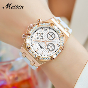 Reloj Multifunción para Mujer, Clásico, Cronógrafo de Tres Ojos, Calendario, Reloj de Cuarzo - Product Image 5