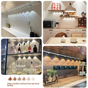 Luce Notturna a Sensore di Movimento con Telecomando, Design Minimalista Moderno, Luce Bianca, Modello Little Hill <span class=keywords><strong>Cat</strong></span> Eye per Armadio - Product Image 4