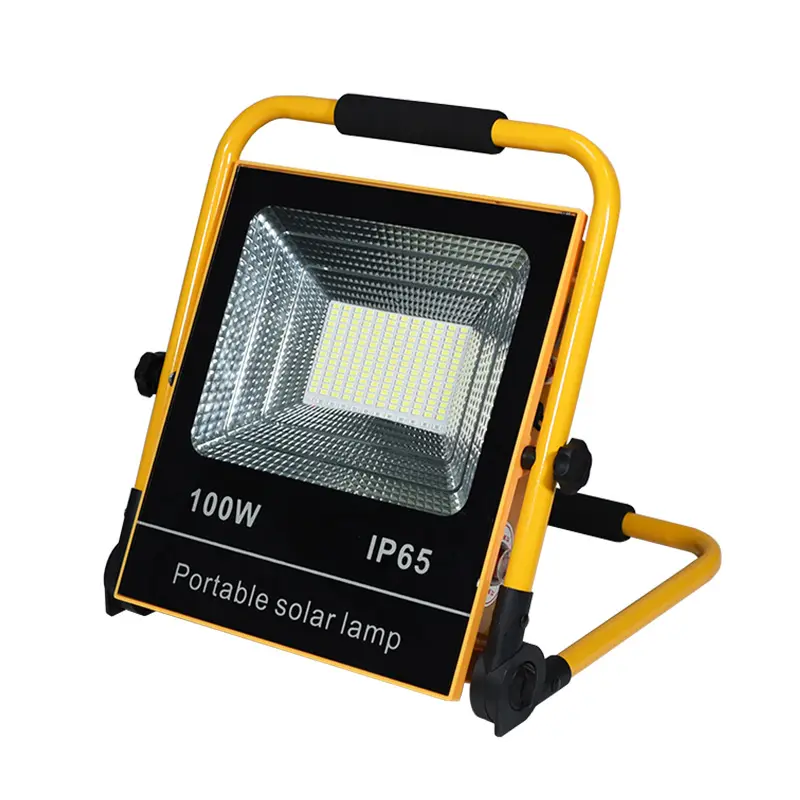 Anern-luz de trabajo portátil, reflector solar recargable, 100w