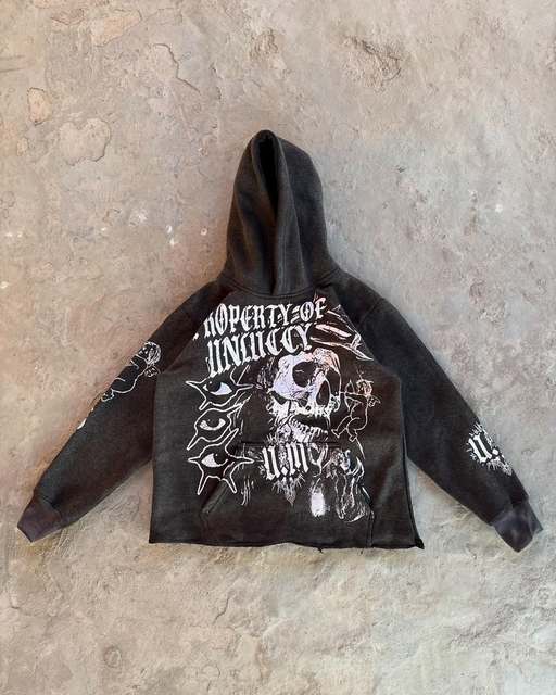 Oem Wholesale Customized French Terry Washed Distress Hoodie Men'S Screen Printed Graphic Acid Wash Streetwear Hoodie