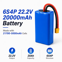 Paket Baterai Lithium-ion 21700 50PL Cell 6S4P 22.2V 20Ah Baterai Li-ion Isi Ulang dengan BMS untuk Catu Daya Robot E-bike