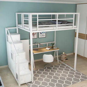 Escaliers modernes <span class=keywords><strong>de</strong></span> lit mezzanine en acier <span class=keywords><strong>de</strong></span> taille royale Appartements <span class=keywords><strong>de</strong></span> l'Australie Dortoirs Rangement <span class=keywords><strong>de</strong></span> meubles <span class=keywords><strong>de</strong></span> chambre à coucher noir conçu en Australie - Product Image 1