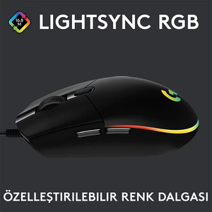 Souris Logitech G102 100% originale, souris de jeu filaire USB, 8000 DPI, effet optique arc-en-ciel, écran pour PC/Mac, ordinateur portable - Product Image 3