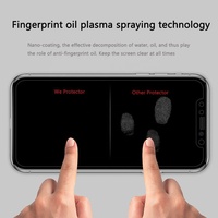 AG Matte Frosted Full Cover Protecteur d'écran en verre trempé pour Vivo Y17 & Y3 Smartphone Film en verre trempé