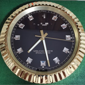 Lorex 34Cm Duy Nhất Mặt Kim Loại Đồng Hồ Treo Tường 14Inch Con Chó Khung Răng Chữ Số La Mã Phong Cách Hiện Đại Quét Chuyển Động Thứ Hai Cho Phòng Khách - Product Image 1