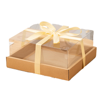 Boîte brune jetable recyclable de haute qualité fenêtre transparente logo personnalisé emballage de boîte d'emballage de parfum en carton