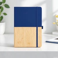 Carnet A5 en similicuir PU à motif bambou, 80 feuilles, impression UV, haute valeur esthétique, sangle personnalisable