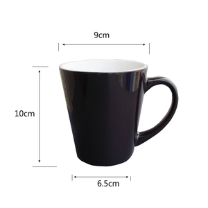Tùy chỉnh DIY Logo 12oz <span class=keywords><strong>Latte</strong></span> thay đổi màu Mug thăng hoa trống truyền nhiệt tráng 12oz hình nón gốm ma thuật cốc cà phê - Product Image 6