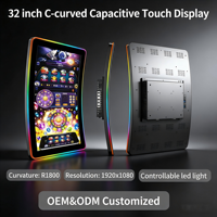 Moniteur incurvé 32 pouces, écran tactile incurvé, écran UHD, moniteur de jeu LED Firelink, écran LCD capacitif haute résolution