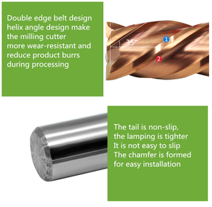 Outils de coupe de fraise en bout de prix usine pour machine cnc 4 flûte acier hss - Product Image 5