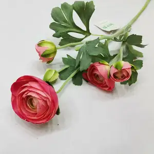 Sen Masine Real Touch Flowers Silk Artificial Ranunculus Flower For Centerpiece Home Decoration